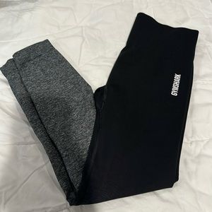 Gymshark Adapt Ombré Seamless Leggings-Black Marl-Medium